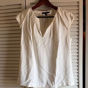 Banana Republic Cream Cap Sleeve Blouse